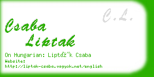 csaba liptak business card